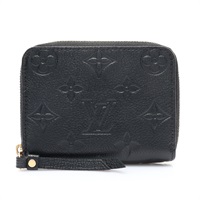 拉鏈 零錢包 黑色 原花 牛皮 壓紋【LOUIS VUITTON LV 路易威登】 M60574