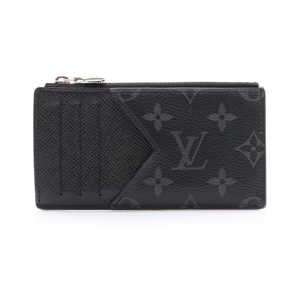 黑色 原花帆布 CoinCard Holder 拉鍊 零錢包【LOUIS VUITTON LV 路易威登】 M30839