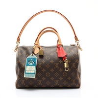 棕色 原花帆布 Speedy Soft 30 Crafty 兩用包【LOUIS VUITTON LV 路易威登】 M11945
