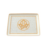 金色 馬賽克 陶瓷 Mosaique au 24 gold 托盤【HERMES 愛馬仕】 P026089P