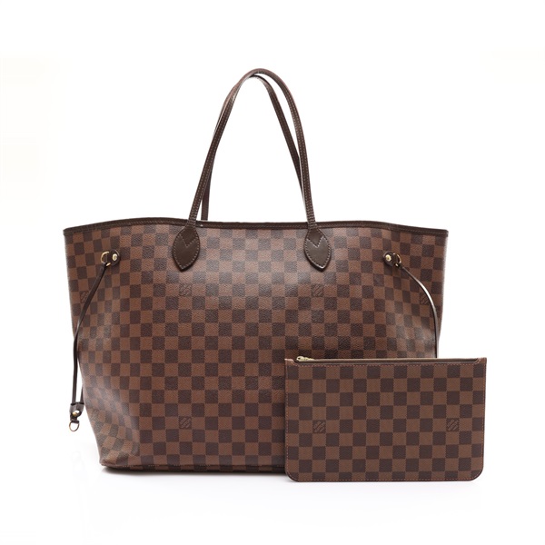 棕色 棋盤格 帆布 Neverfull GM 肩背包【LOUIS VUITTON LV 路易威登】 N51106