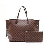 棕色 棋盤格 帆布 Neverfull GM 肩背包【LOUIS VUITTON LV 路易威登】 N51106