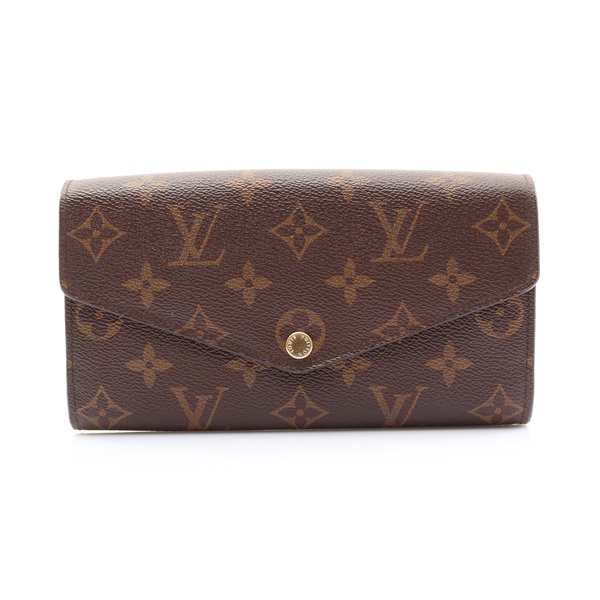 棕色 原花帆布 Sarah 長夾【LOUIS VUITTON LV 路易威登】 M60531