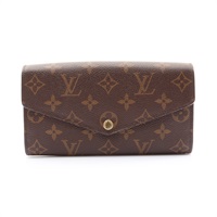 棕色 原花帆布 Sarah 長夾【LOUIS VUITTON LV 路易威登】 M60531