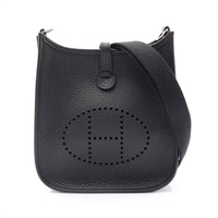 黑色 Clemence牛皮 Mini Evelyne 肩背包 K刻【HERMES 愛馬仕】 H069426CK