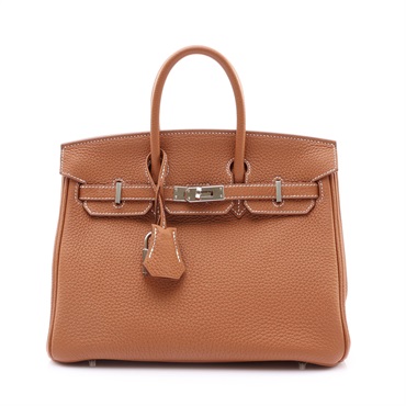 金棕色 Togo牛皮 Birkin 25 柏金包 手提包 D刻 銀扣【HERMES 愛馬仕】