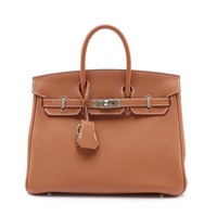 金棕色 Togo牛皮 Birkin 25 柏金包 手提包 D刻 銀扣【HERMES 愛馬仕】