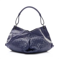 BOTTEGA VENETA BV 寶緹嘉 Fortune Cookie Hobo 肩背包 紫色 羊皮編織 131597 131597