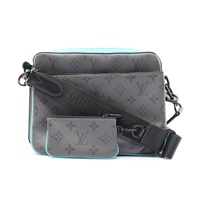 LOUIS VUITTON LV 路易威登 Trio 郵差包 灰/藍色 原花 PVC塗層帆布 M11648 M11648