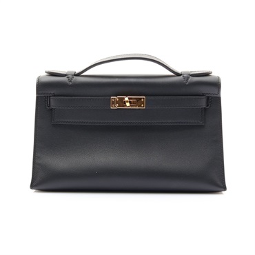 Kelly Pochette 凱莉手拿包 手提包 黑色 Swift牛皮 X刻 金扣【HERMES 愛馬仕】