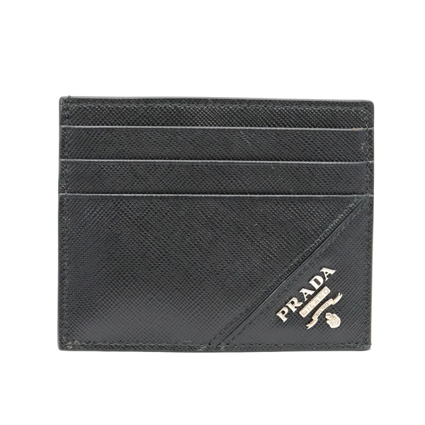 PRADA 普拉達 卡夾 名片夾 黑色 牛皮 2M1223