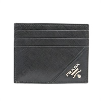 PRADA 普拉達 卡夾 名片夾 黑色 牛皮 2M1223
