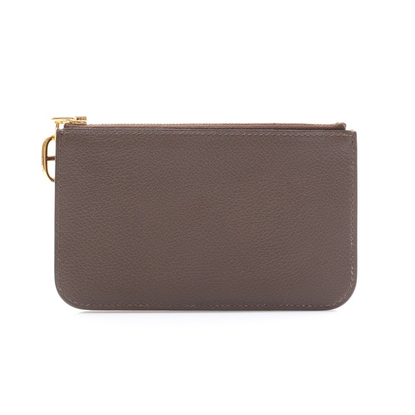 樹皮色 Evercolor牛皮 Zipengo Chaine dAncre 零錢包 K刻【HERMES 愛馬仕】 H086311CC