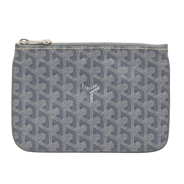 灰色 Goyardine 帆布 收納袋 手拿包【GOYARD 高雅德】