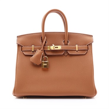 BIRKIN 25 Togo牛皮 柏金包 金棕色 金扣 Z刻 手提包【HERMES 愛馬仕】 H041344CC37