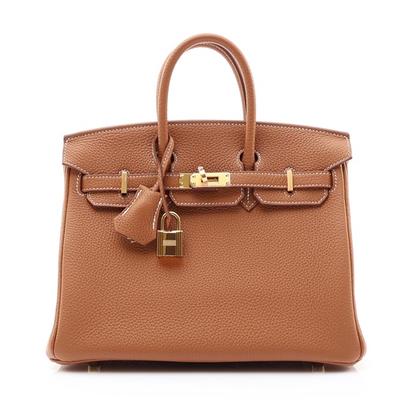 BIRKIN 25 Togo牛皮 柏金包 金棕色 金扣 Z刻 手提包【HERMES 愛馬仕】 H041344CC37
