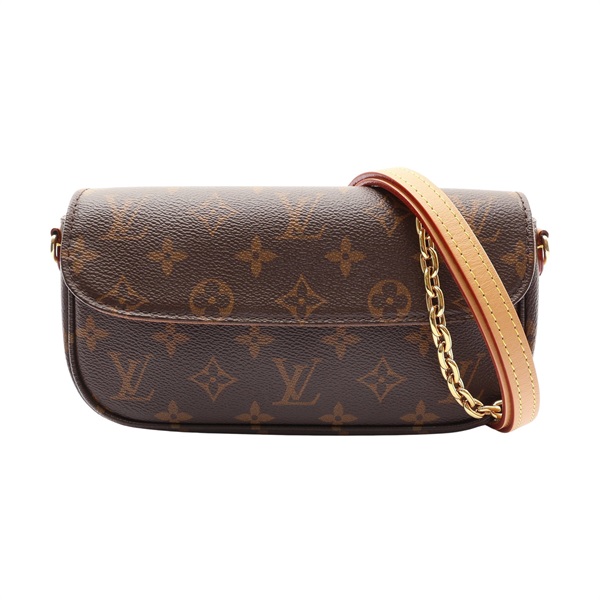 LOUIS VUITTON LV 路易威登 Wallet On Chain Ivy 鏈條錢包 肩背包 棕色 原花帆布 M81911