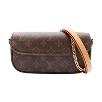 LOUIS VUITTON LV 路易威登 Wallet On Chain Ivy 鏈條錢包 肩背包 棕色 原花帆布 M81911