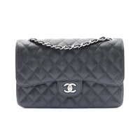 CHANEL 香奈兒 COCO Jumbo 30 肩背包 黑色 荔枝紋 牛皮 銀釦 A58600 A58600