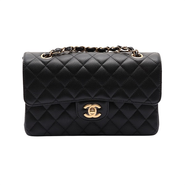 CHANEL 香奈兒 COCO 23 鍊帶肩背包 黑色 荔枝紋牛皮 金扣 A01113 A01113