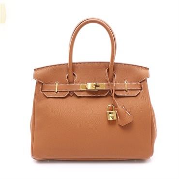HERMES 愛馬仕 Birkin 30 Togo牛皮 柏金包 金棕色 金釦 X刻 手提包