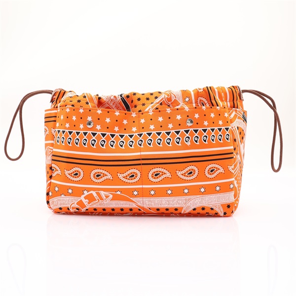 HERMES 愛馬仕 Fourbi 25 Pouch 手拿包 橘色 絲綢 X刻