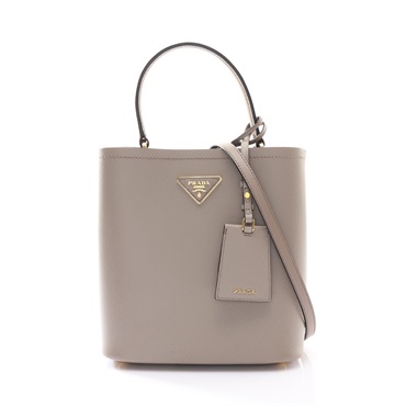 Panier Saffiano牛皮 灰色 兩用包【PRADA 普拉達】 1BA212