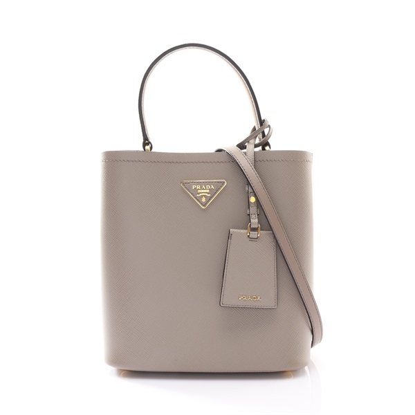 Panier Saffiano牛皮 灰色 兩用包【PRADA 普拉達】 1BA212