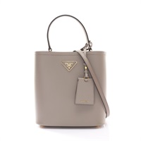 Panier Saffiano牛皮 灰色 兩用包【PRADA 普拉達】 1BA212