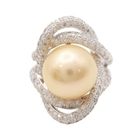 JEWELRY 無品牌珠寶 18K白金 珍珠 戒指 #49 Pearl 13.1g
