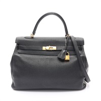 HERMES 愛馬仕 Kelly 35 Togo牛皮 凱莉包 金扣 口P刻 兩用包