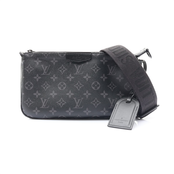 LOUIS VUITTON LV 路易威登 Pochette Accessoire XL 斜背包 黑色 原花帆布 M11741