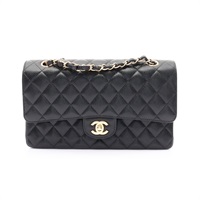 COCO 25 肩背包 黑色 荔枝紋 牛皮 金釦【CHANEL 香奈兒】 A01112