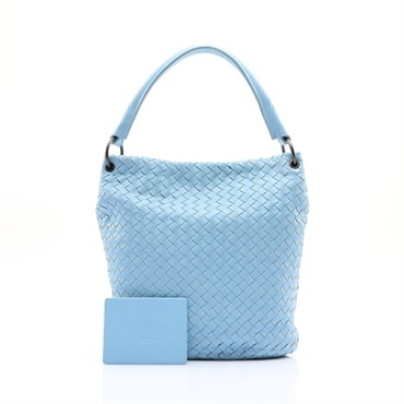 BOTTEGA VENETA BV 寶緹嘉 Intrecciato Hobo 水桶包 手提包 藍色 編織羊皮