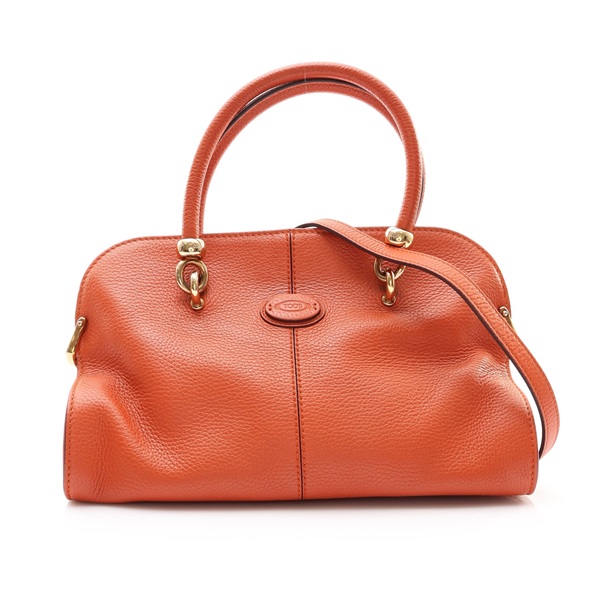 TOD'S 托德斯 Sella Bowler 兩用包 橘色 牛皮