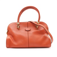 TOD'S 托德斯 Sella Bowler 兩用包 橘色 牛皮