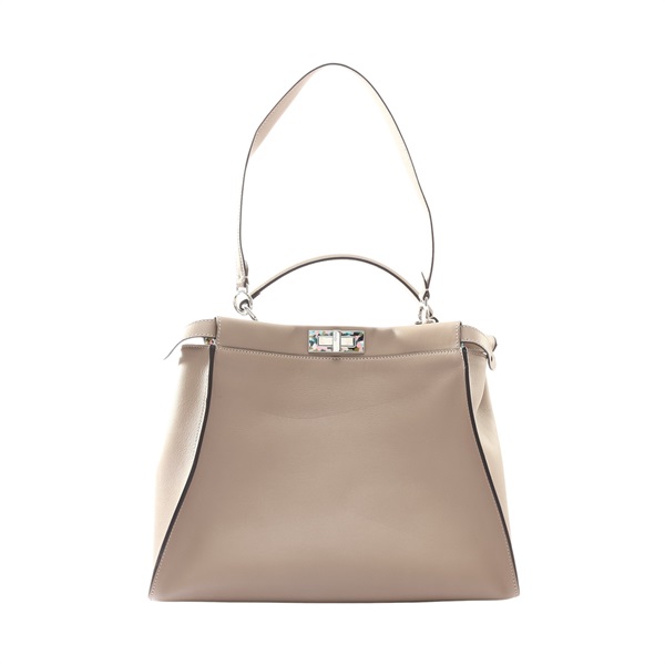 FENDI 芬迪 Peekaboo 兩用包 灰色 牛皮 8BN210