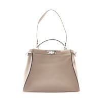 FENDI 芬迪 Peekaboo 兩用包 灰色 牛皮 8BN210