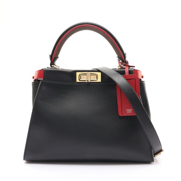 FENDI 芬迪 Peekaboo 兩用包 黑色 牛皮 8BN307 A5AT F14TZ