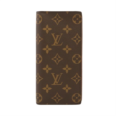 LOUIS VUITTON LV 路易威登 Brazza 對折長夾 棕色 原花帆布 M66540 M66540