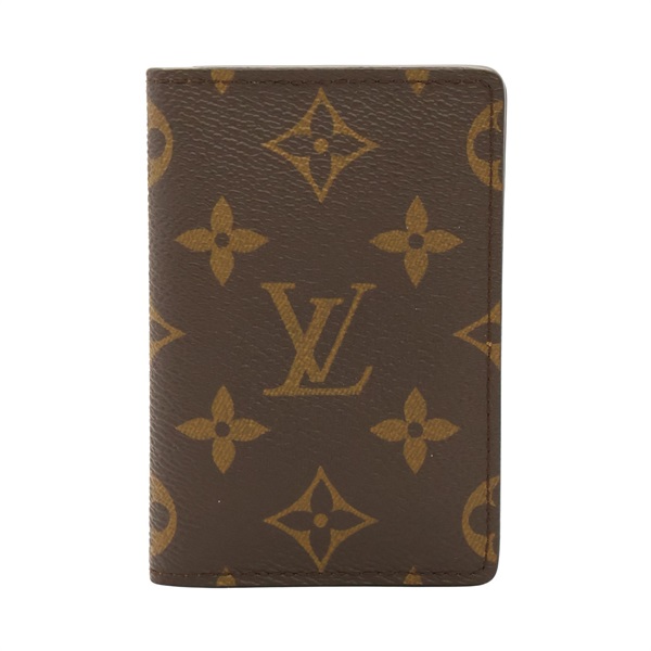 LOUIS VUITTON LV 路易威登 Pocket Organizer 卡夾 名片夾 棕色 原花帆布 M60502
