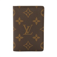 LOUIS VUITTON LV 路易威登 Pocket Organizer 卡夾 名片夾 棕色 原花帆布 M60502