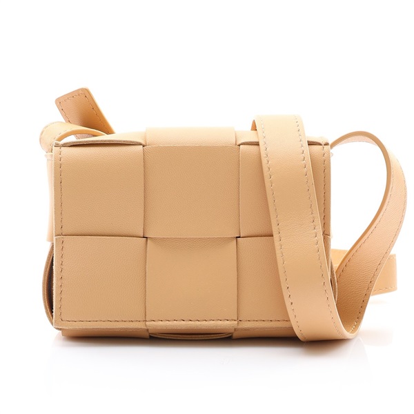BOTTEGA VENETA BV 寶緹嘉 Candy Cassette 肩背包 淺褐色 編織羊皮 666688