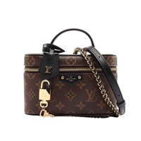 LOUIS VUITTON LV 路易威登 Vanity PM 兩用包 棕色 原花帆布 M47128