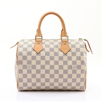 LOUIS VUITTON LV 路易威登 Speedy 25 手提包 白色 棋盤格帆布 N41371