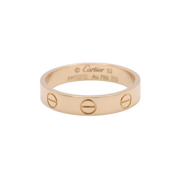 Cartier 卡地亞 Mini  Love 戒指 52 18K黃金 B4085000