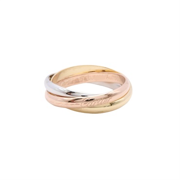 Cartier 卡地亞 Trinity 小型款 57 戒指 18K 三色三金 B4235100