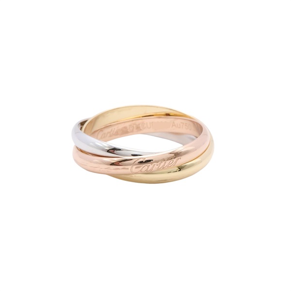 Cartier 卡地亞 Trinity 小型款 57 戒指 18K 三色三金 B4235100