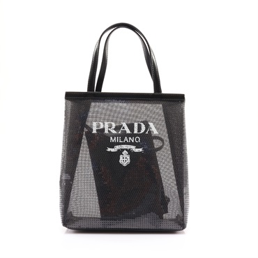PRADA 普拉達 Rete Paillettes 手提包 黑色 亮片 1BG417