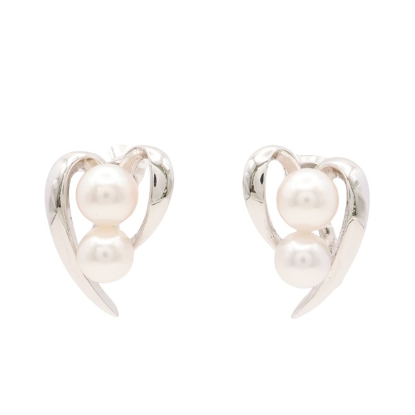 MIKIMOTO 御木本 夾式耳環 925純銀 珍珠 PE1759S
